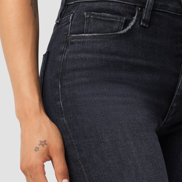 HUDSON JEANS Holly High Rise Flare Jeans in Mysterious Black Size 34 Petite New - Picture 9 of 14